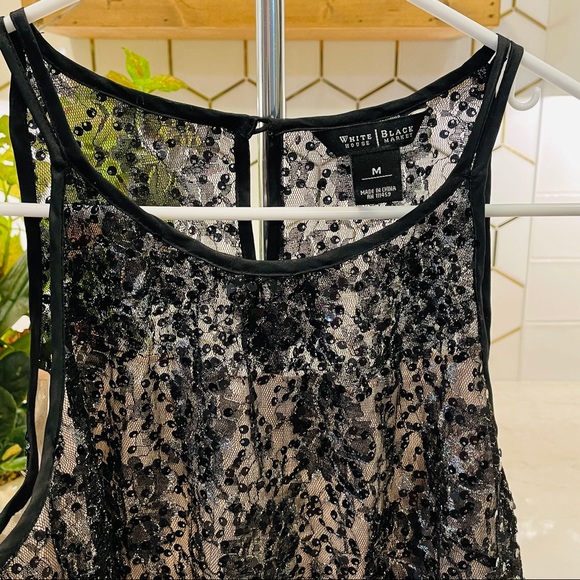 White House Black Market fancy sequin party Tank! - Picture 3 of 7